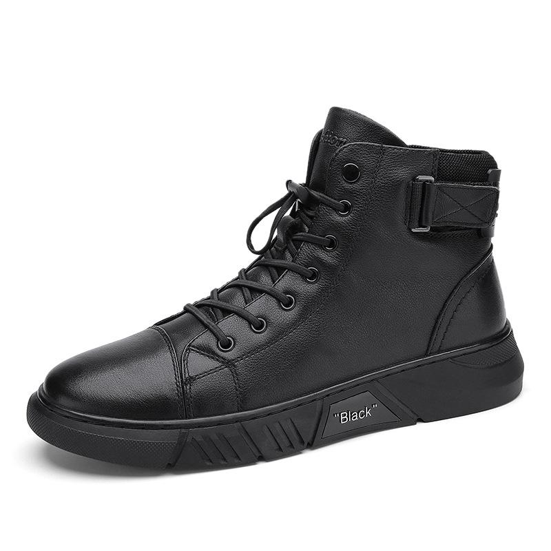 Hombre Botas de Cuero Hechas a Mano | Suela de Goma & Plantilla Acolchada | Uso Diario
