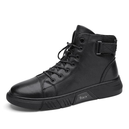 Hombre Botas de Cuero Hechas a Mano | Suela de Goma & Plantilla Acolchada | Uso Diario