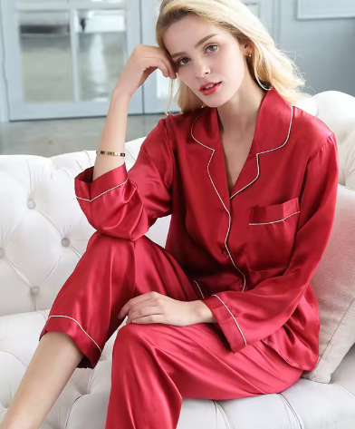Mujer Pijama de Dos Piezas | Tacto Sedoso & Corte Holgado | Ropa de Dormir