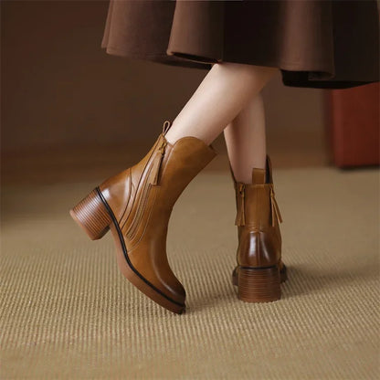 Mujer Botines de Cuero | Estilo Elegante & Diseño Duradero | Uso Diario