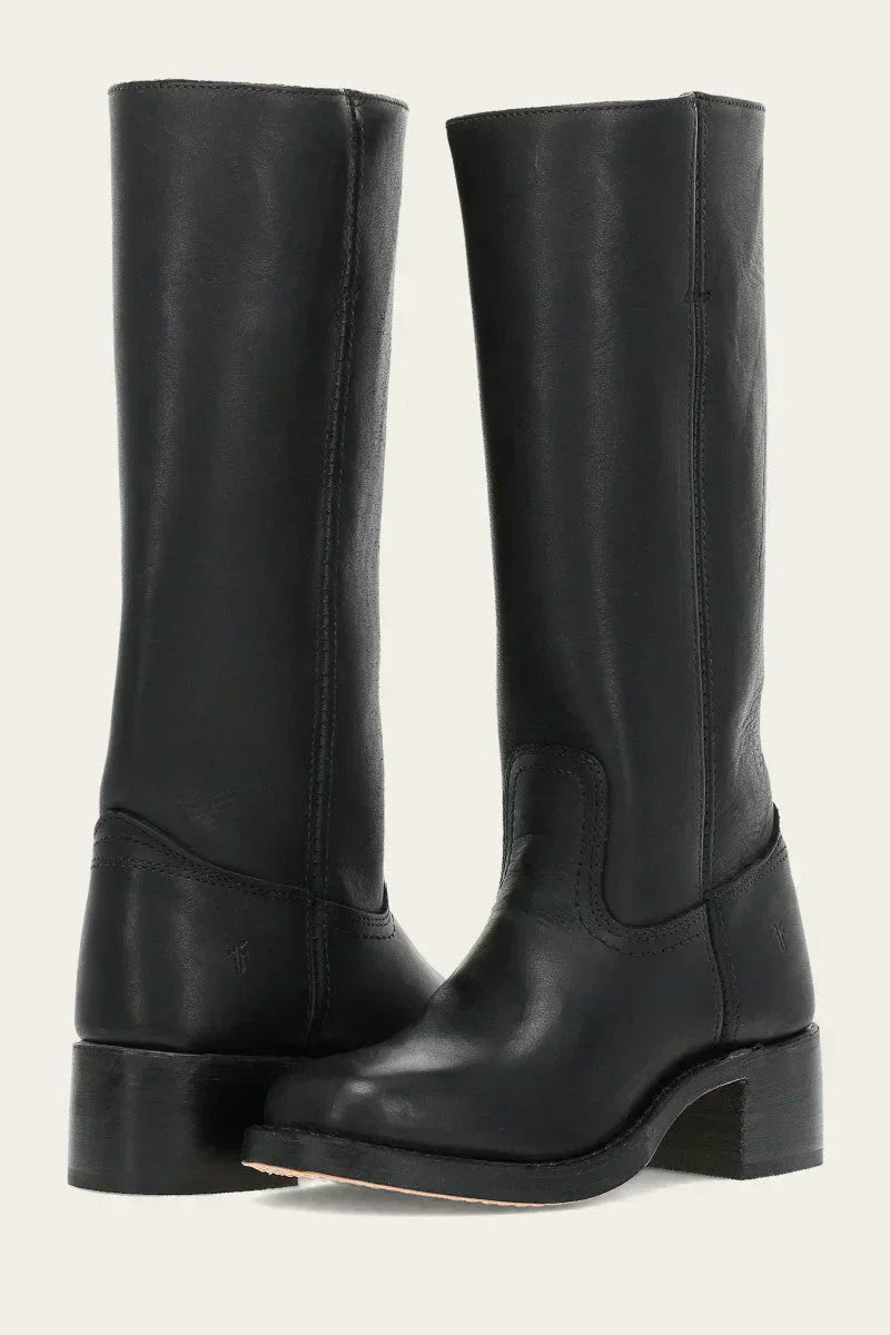 Mujer Botas Altas hasta la Rodilla | Tacón Ancho & Puntera Redonda | Otoño e Invierno