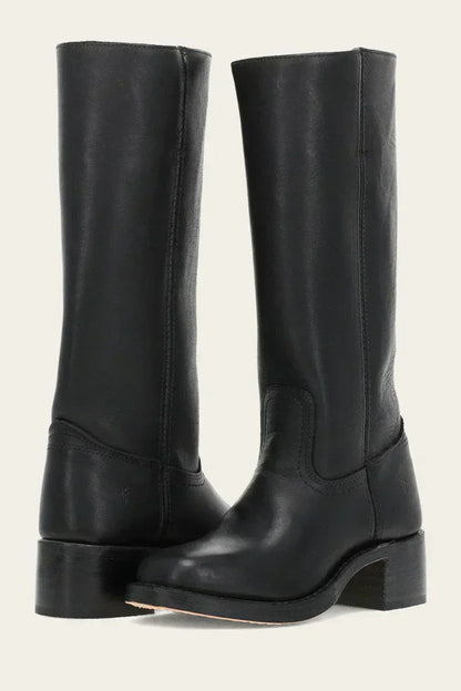 Mujer Botas Altas hasta la Rodilla | Tacón Ancho & Puntera Redonda | Otoño e Invierno