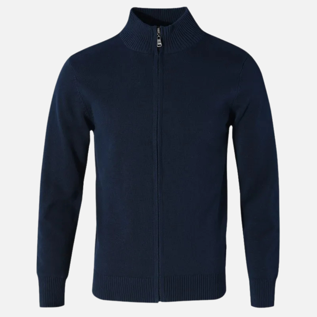 Hombre Chaqueta de Punto | Cuello Alto & Cierre de Cremallera | Otoño e Invierno