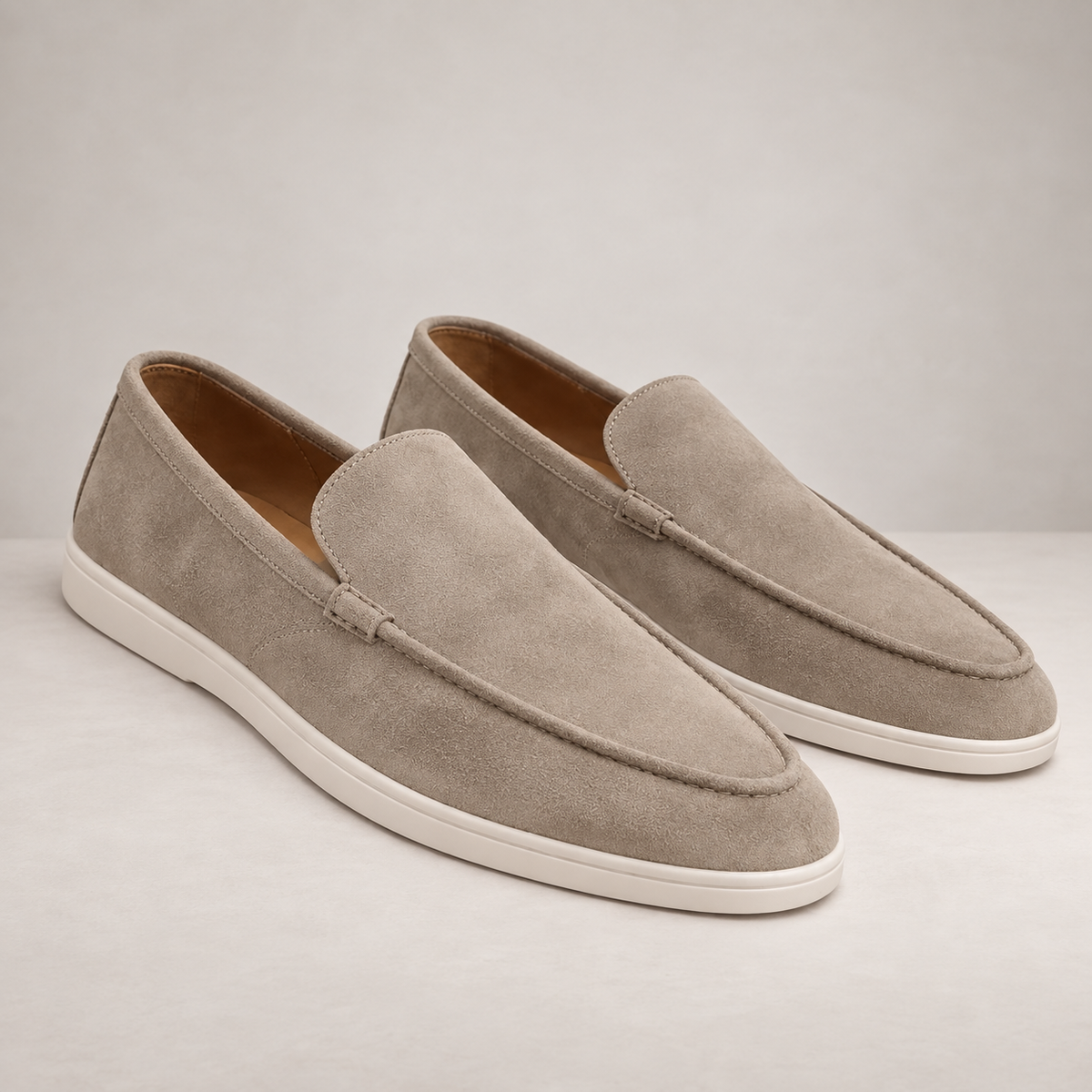 Hombre Mocasines de Cuero | Diseño sin Cordones & Costuras Sutiles | Uso Diario