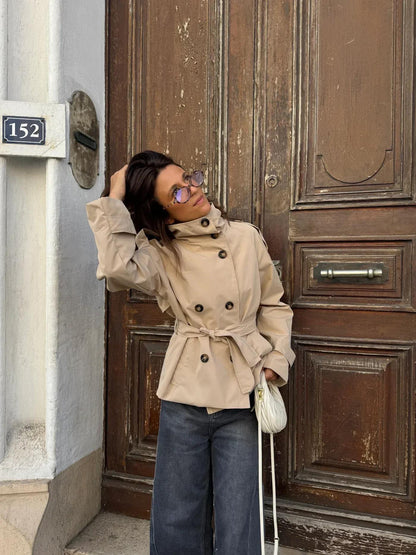 Mujer Gabardina Clásica | Corte Entallado & Repelente al Agua | Otoño e Invierno