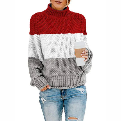 Mujer Jersey de Cuello Vuelto | Tejido Suave & Lavable a Máquina | Otoño e Invierno
