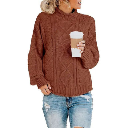 Mujer Jersey de Cuello Vuelto | Tejido Suave & Lavable a Máquina | Otoño e Invierno