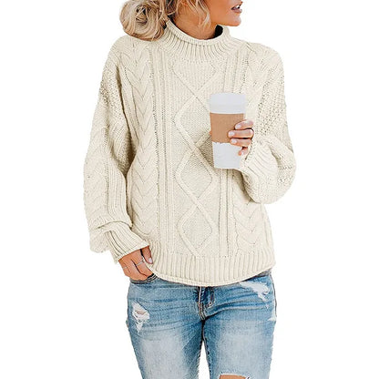 Mujer Jersey de Cuello Vuelto | Tejido Suave & Lavable a Máquina | Otoño e Invierno