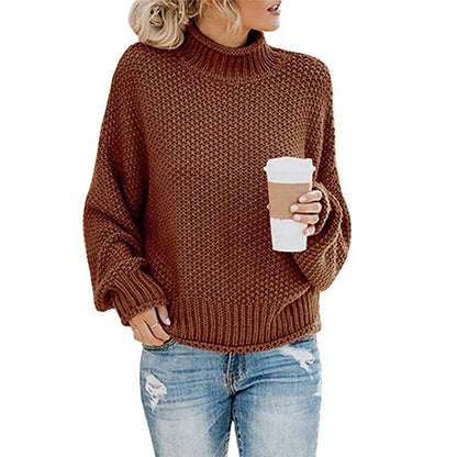 Mujer Jersey de Cuello Vuelto | Tejido Suave & Lavable a Máquina | Otoño e Invierno