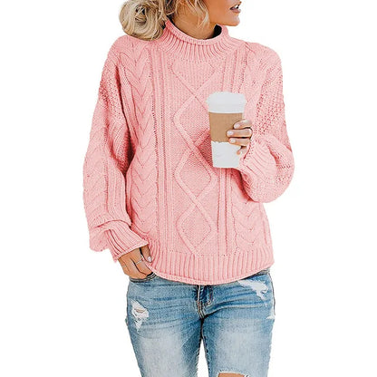 Mujer Jersey de Cuello Vuelto | Tejido Suave & Lavable a Máquina | Otoño e Invierno