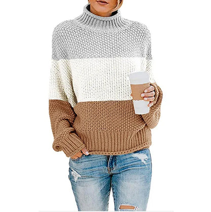 Mujer Jersey de Cuello Vuelto | Tejido Suave & Lavable a Máquina | Otoño e Invierno