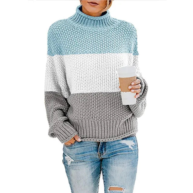 Mujer Jersey de Cuello Vuelto | Tejido Suave & Lavable a Máquina | Otoño e Invierno