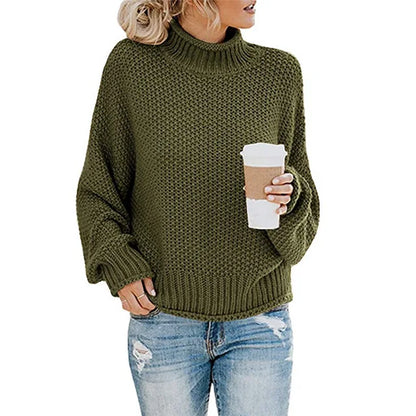 Mujer Jersey de Cuello Vuelto | Tejido Suave & Lavable a Máquina | Otoño e Invierno