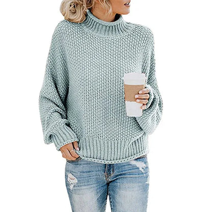Mujer Jersey de Cuello Vuelto | Tejido Suave & Lavable a Máquina | Otoño e Invierno