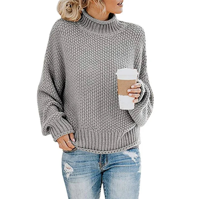 Mujer Jersey de Cuello Vuelto | Tejido Suave & Lavable a Máquina | Otoño e Invierno
