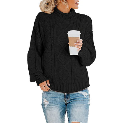 Mujer Jersey de Cuello Vuelto | Tejido Suave & Lavable a Máquina | Otoño e Invierno