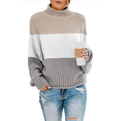 Mujer Jersey de Cuello Vuelto | Tejido Suave & Lavable a Máquina | Otoño e Invierno