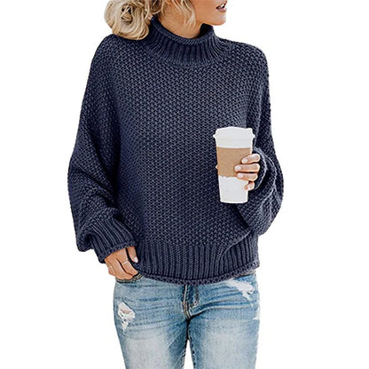 Mujer Jersey de Cuello Vuelto | Tejido Suave & Lavable a Máquina | Otoño e Invierno