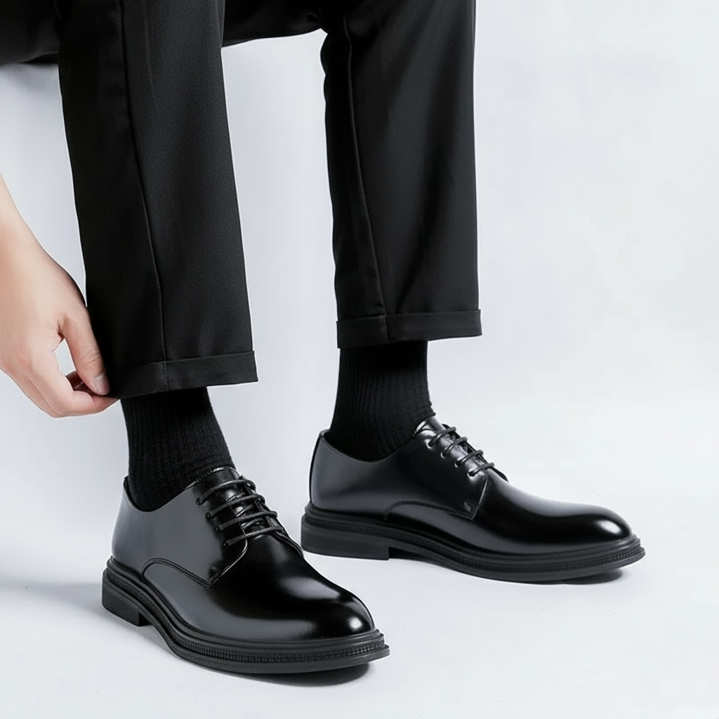 Hombre Zapatos con Alza Invisible | Estructura Ergonómica & Diseño Italiano | Uso Diario