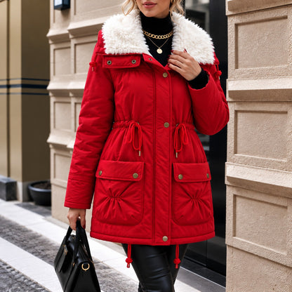 Mujer Abrigo con Gola Alta | Forro Suave & Bolsos con Aba | Otoño e Invierno