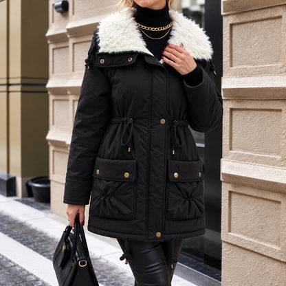 Mujer Abrigo con Gola Alta | Forro Suave & Bolsos con Aba | Otoño e Invierno