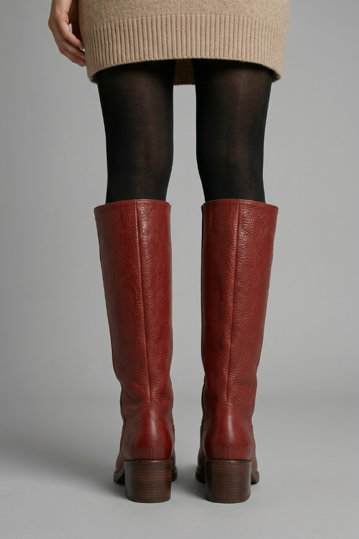Mujer Botas de Media Caña | Tacón en Bloque & Puntera Redonda | Otoño e Invierno