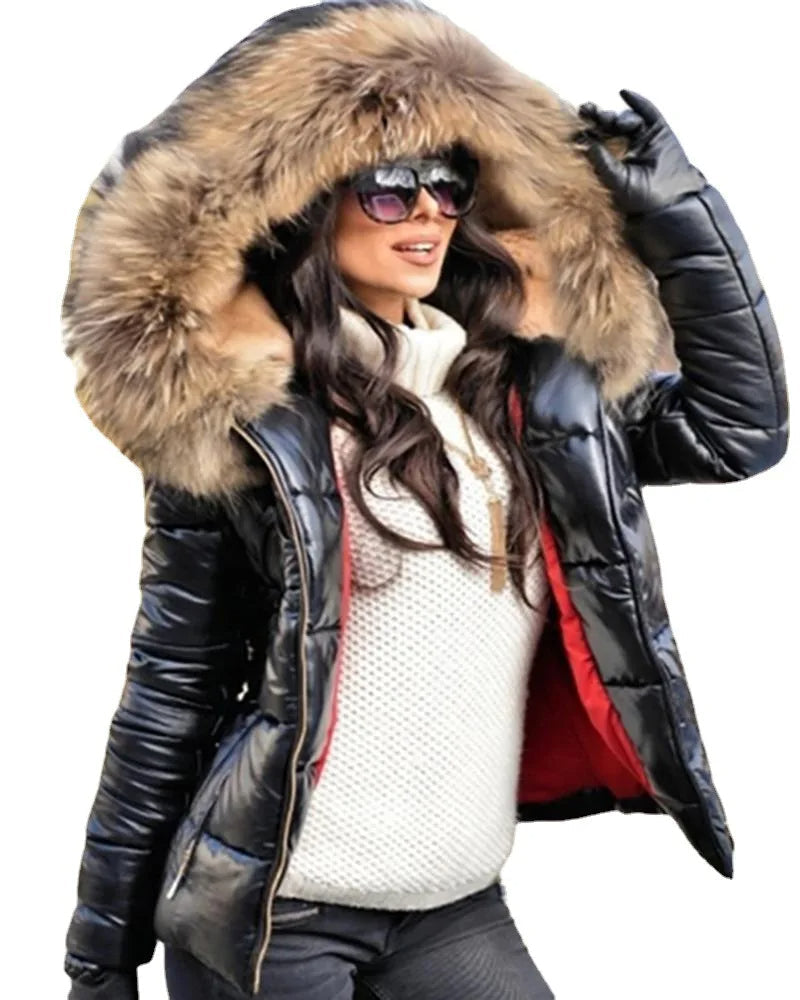 Mujer Chaqueta de Invierno | Capucha de Pelo & Forro Suave | Otoño e Invierno