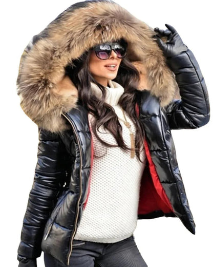 Mujer Chaqueta de Invierno | Capucha de Pelo & Forro Suave | Otoño e Invierno