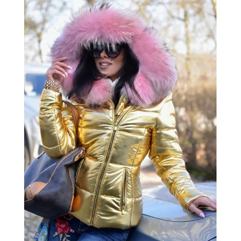 Mujer Chaqueta de Invierno | Capucha de Pelo & Forro Suave | Otoño e Invierno