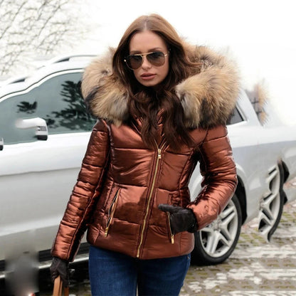 Mujer Chaqueta de Invierno | Capucha de Pelo & Forro Suave | Otoño e Invierno