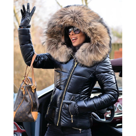 Mujer Chaqueta de Invierno | Capucha de Pelo & Forro Suave | Otoño e Invierno