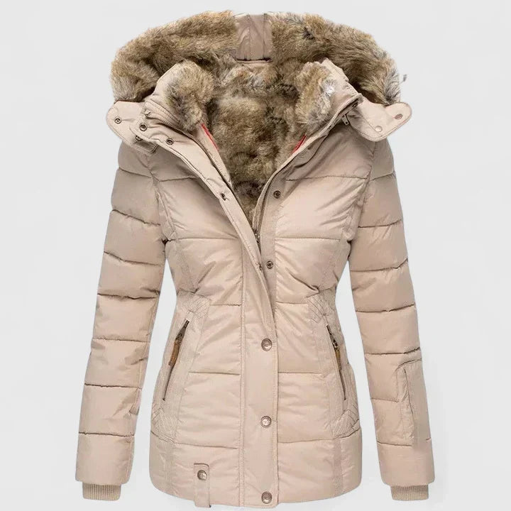 Mujer Abrigo con Capucha Ajustable | Capucha Ajustable & Bolsillos Prácticos | Otoño e Invierno
