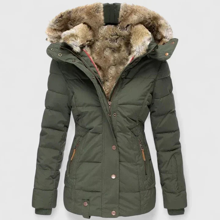 Mujer Abrigo con Capucha Ajustable | Capucha Ajustable & Bolsillos Prácticos | Otoño e Invierno