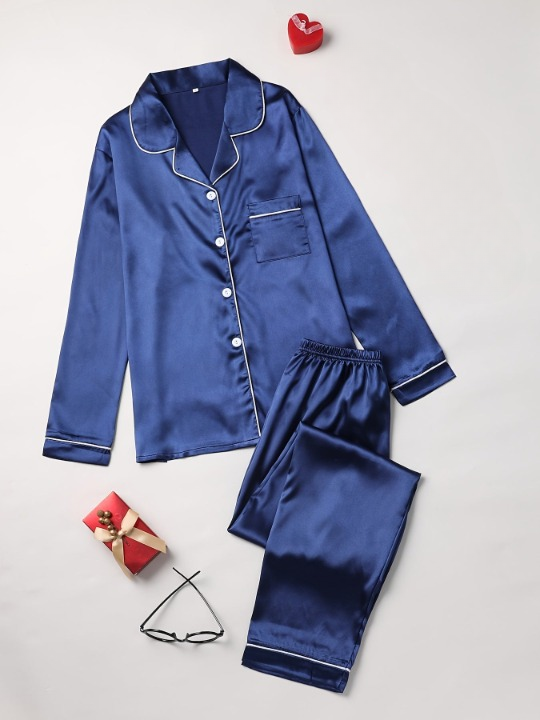 Mujer Pijama de Dos Piezas | Tacto Sedoso & Corte Holgado | Ropa de Dormir