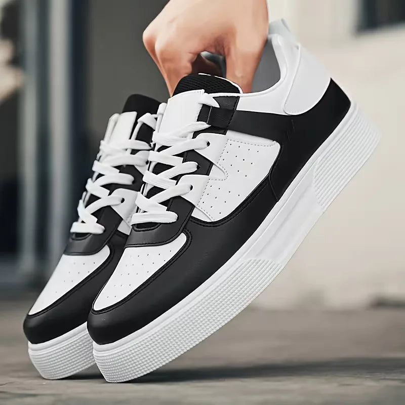 Hombre Zapatillas Bajas con Perforaciones | Cierre de Cordones & Suela de PVC | Uso Diario