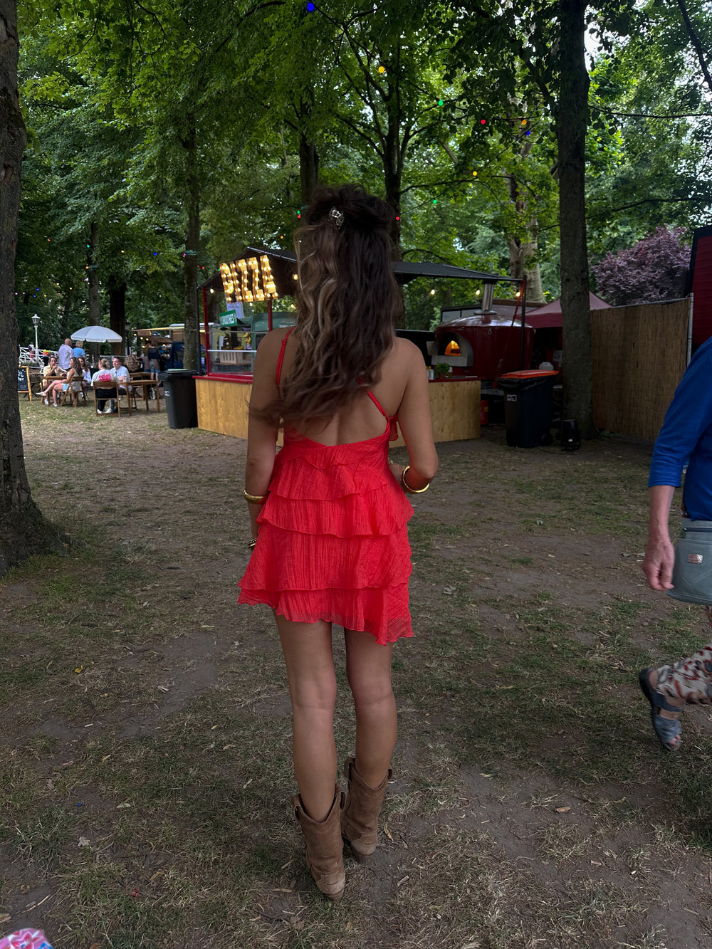 Minivestido asimétrico con volantes para mujer | Tirante único de verano