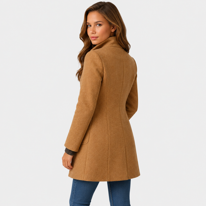 Donna Cappotto Classico Sagomato | Chiusura con Bottoni & Taglio Strutturato | Primavera e Autunno