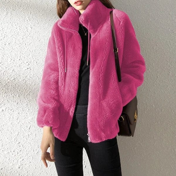 Mujer Chaqueta de Forro Polar | Cierre de Cremallera & Cuello Alto | Uso Diario