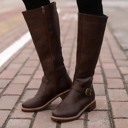 Mujer Botas Estilo Martin | Suela Antideslizante & Tacón Ancho | Uso Diario