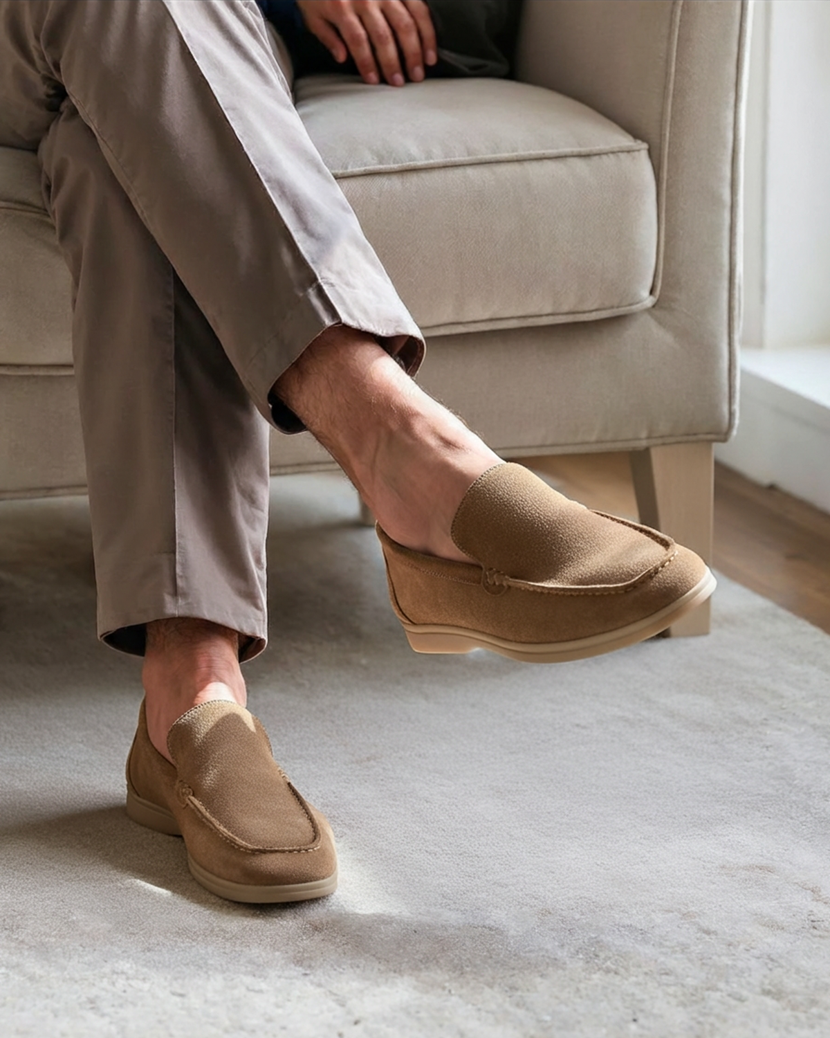 Hombre Mocasines de Ante | Diseño Slip-on & Suela de Soporte | Uso Diario