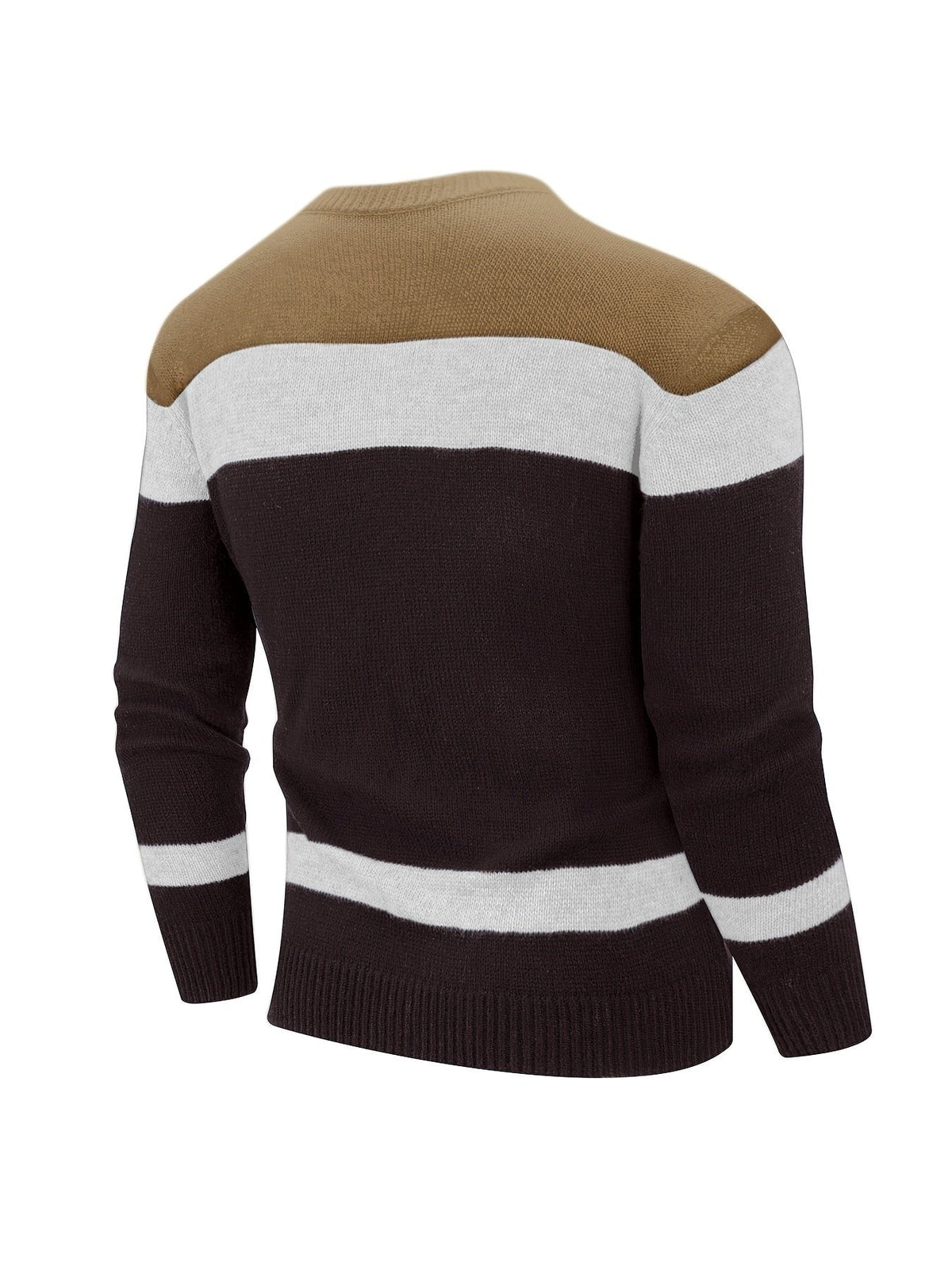 Hombre Jersey de Punto Color Block | Corte Holgado & Diseño Combinable | Uso Diario