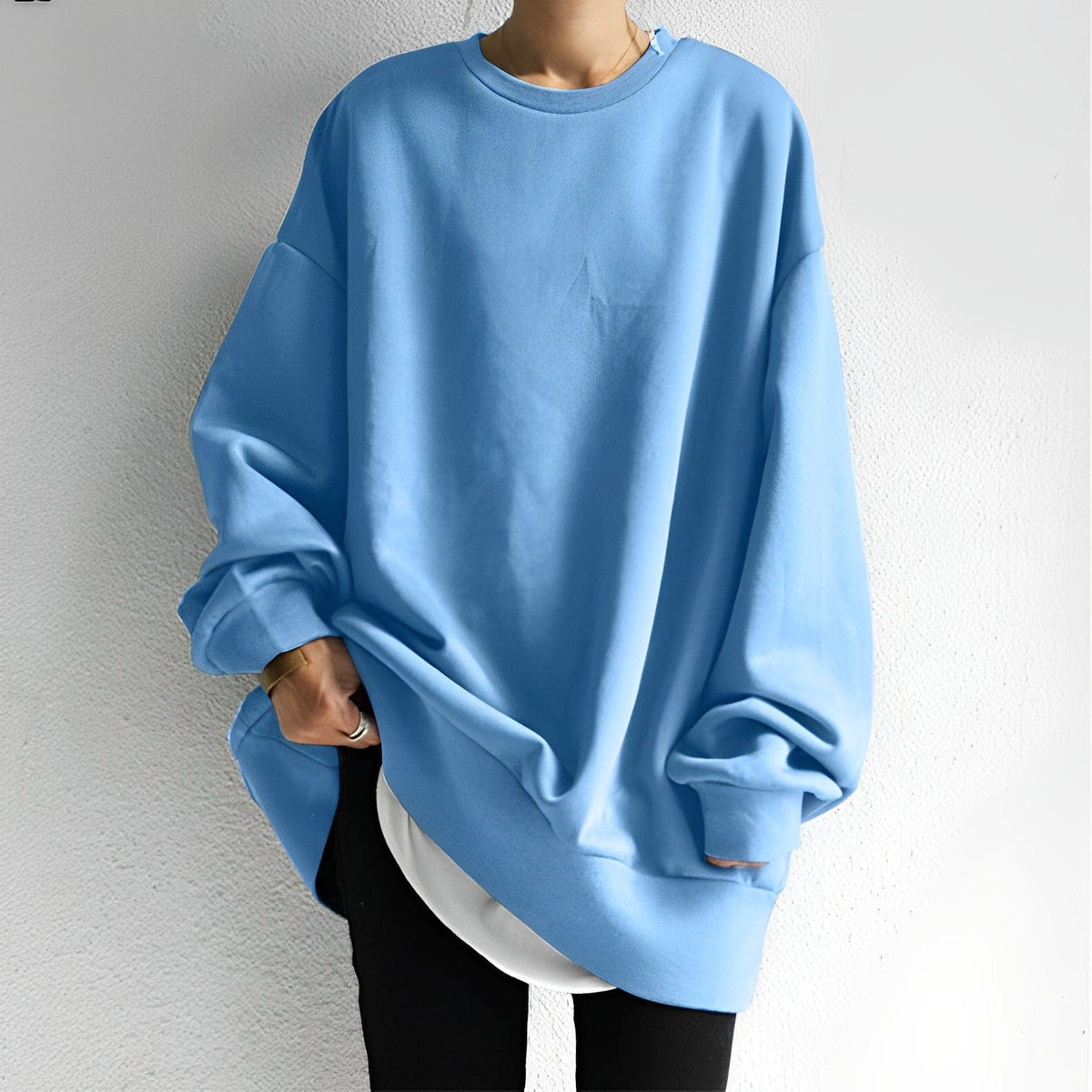 Mujer Jersey Holgado de Punto | 100% Algodón & Tejido Texturizado | Otoño e Invierno