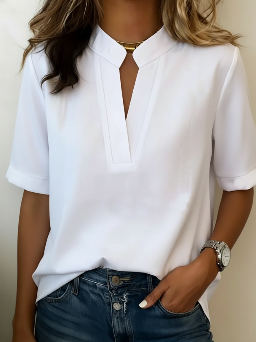 Blusa con escote en V para mujer | Diseño ligero y versátil