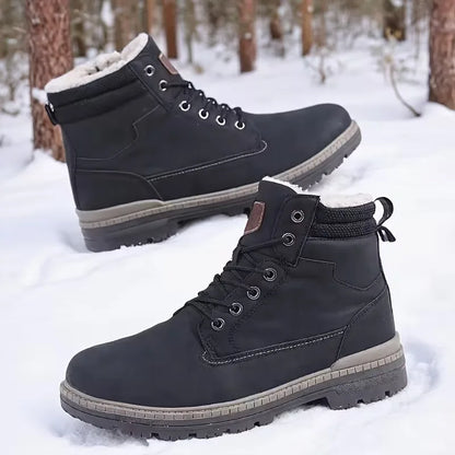 Hombre Botas con Cordones | Cremallera Lateral & Forro Cálido | Otoño e Invierno