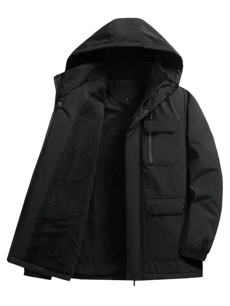 Hombre Parka de Invierno | Impermeable & Relleno Acolchado | Otoño e Invierno