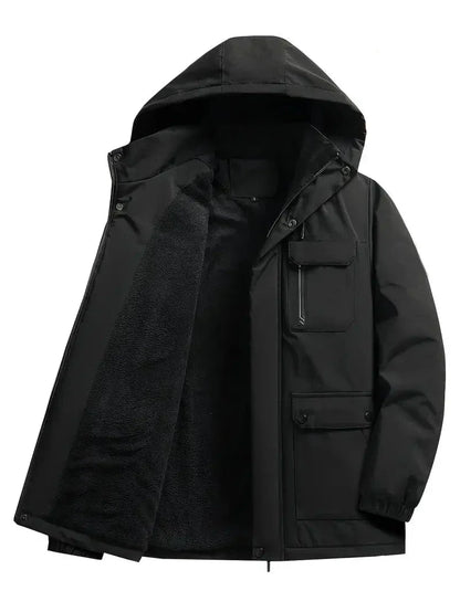 Hombre Parka de Invierno | Impermeable & Relleno Acolchado | Otoño e Invierno