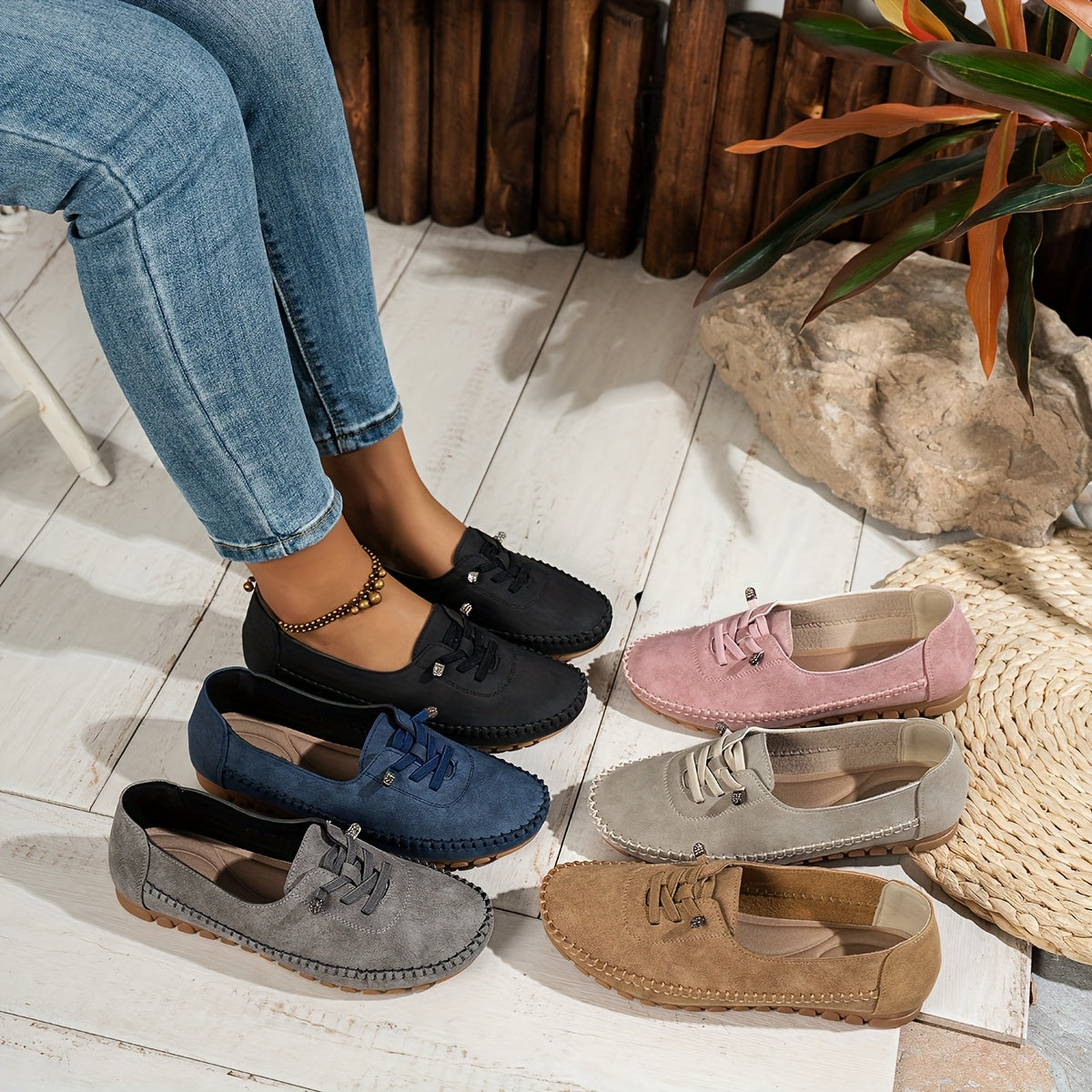Mocasín sin cordones para mujer | Diseño cómodo con soporte