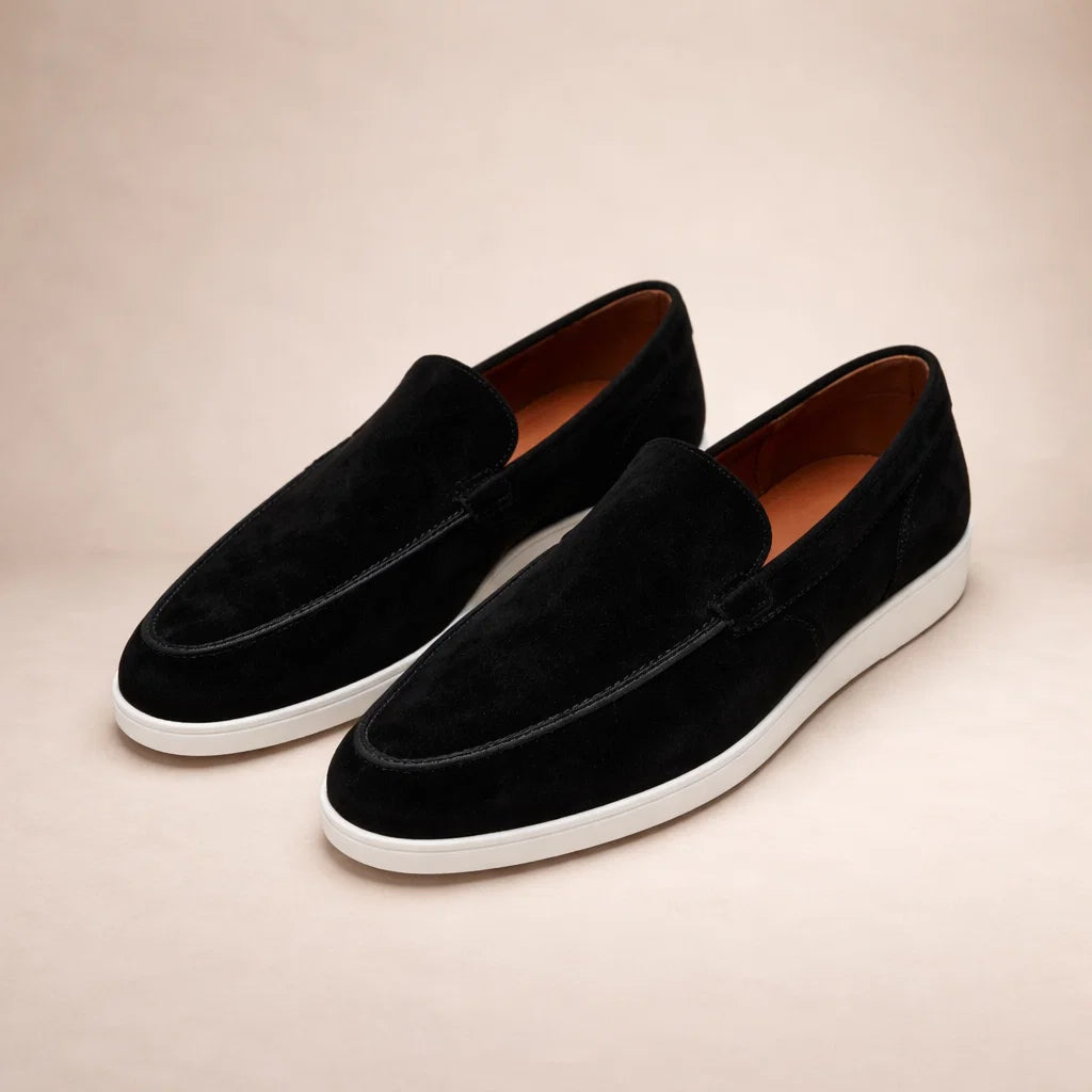 Hombre Mocasines de Cuero | Diseño sin Cordones & Costuras Sutiles | Uso Diario
