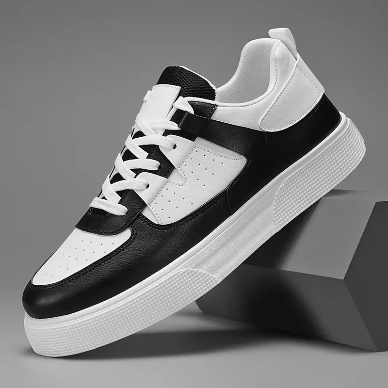 Hombre Zapatillas Bajas con Perforaciones | Cierre de Cordones & Suela de PVC | Uso Diario