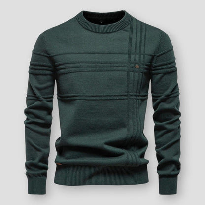 Hombre Jersey de Cuello Redondo | Tejido de Polialgodón & Corte Regular | Uso Diario
